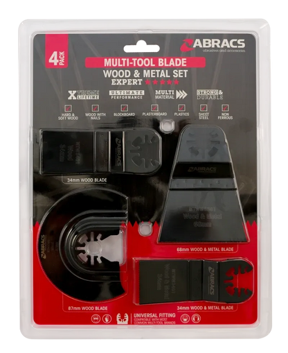 Abracs Multi Tool Wood & Metal Blade Set