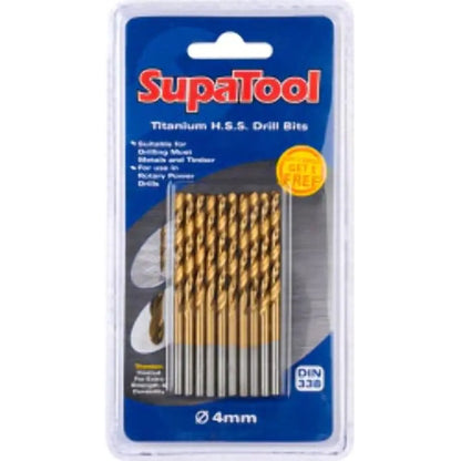 SupaTool Titanium Coated HSS Drill Bits