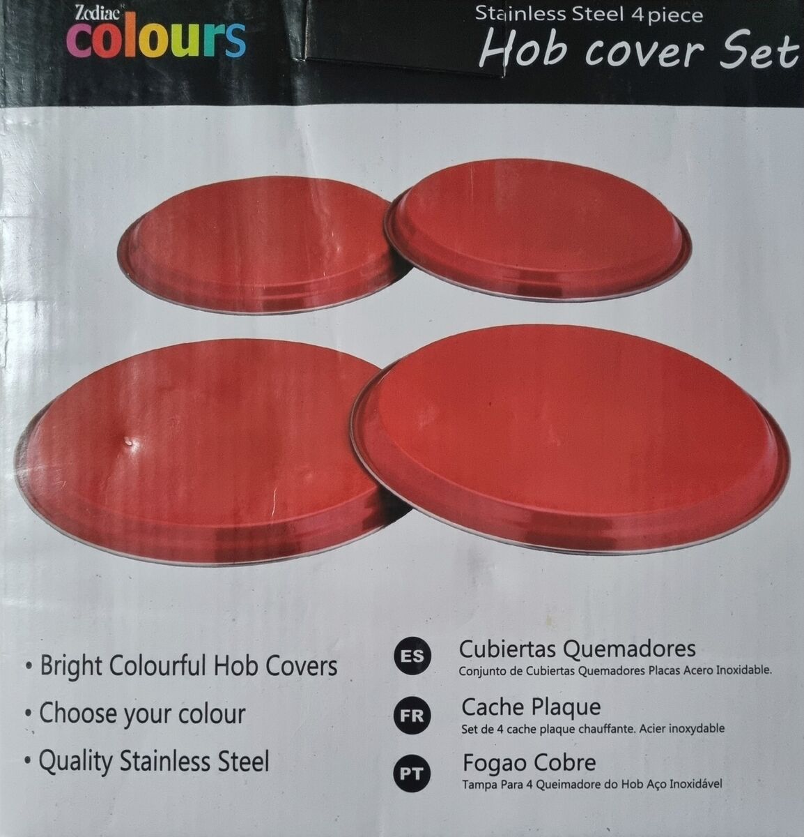 Zodiac Colours Hob Cover Pack 4 Red