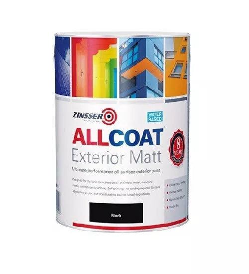 Zinsser Allcoat Exterior Wb Matt Blk