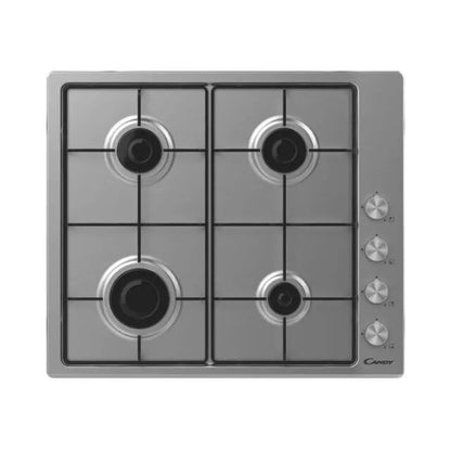 Candy 4 Burner Gas Hob, Enamel Pan Supports