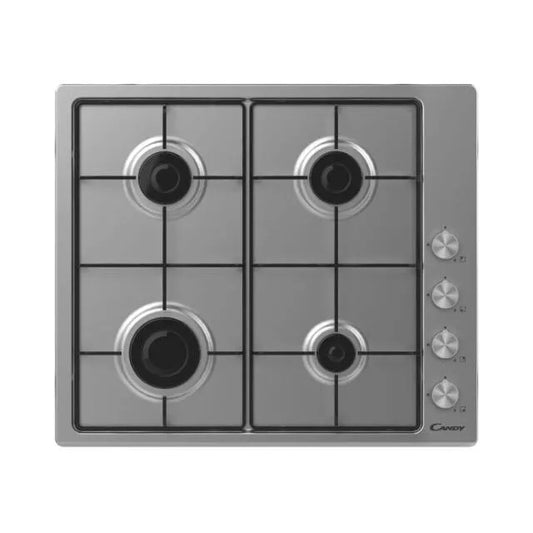 Candy 4 Burner Gas Hob, Enamel Pan Supports