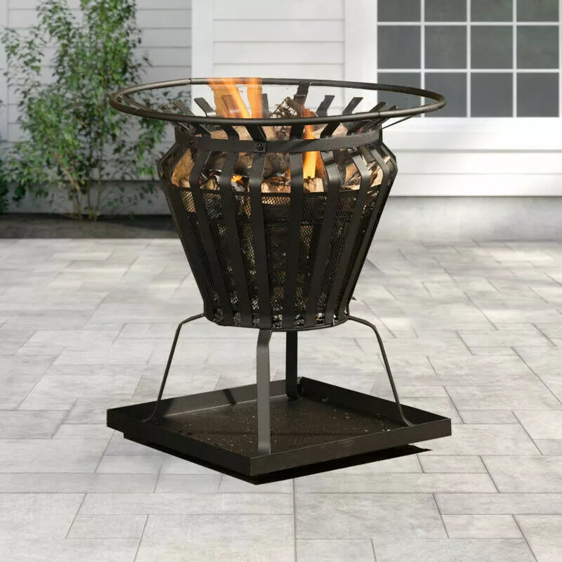 Lifestyle Signa Steel Basket With Fire Pit BBQ