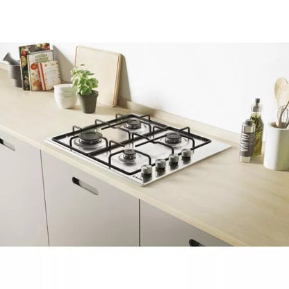 Candy 4 Burner Gas Hob, Enamel Pan Supports