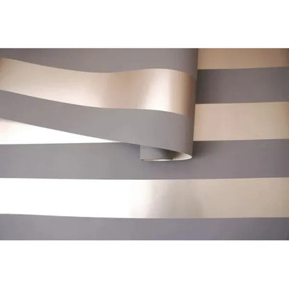 Holden Dillan Stripe Rose Gold Grey Wallpaper (12762)