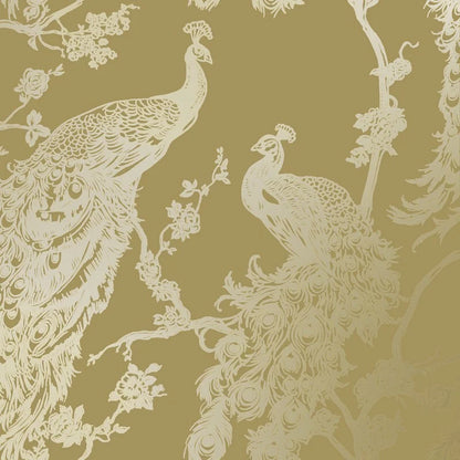 Holden Glistening Peacock Yellow Wallpaper (12962)