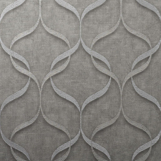 Fine Decor Milano Wave Grey Wallpaper (M95616)