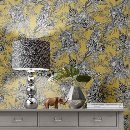 Muriva Darcy James Mamboa Ochre Wallpaper (173522)