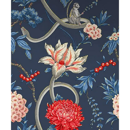 Belgravia Forbidden Fruit Blue Wallpaper