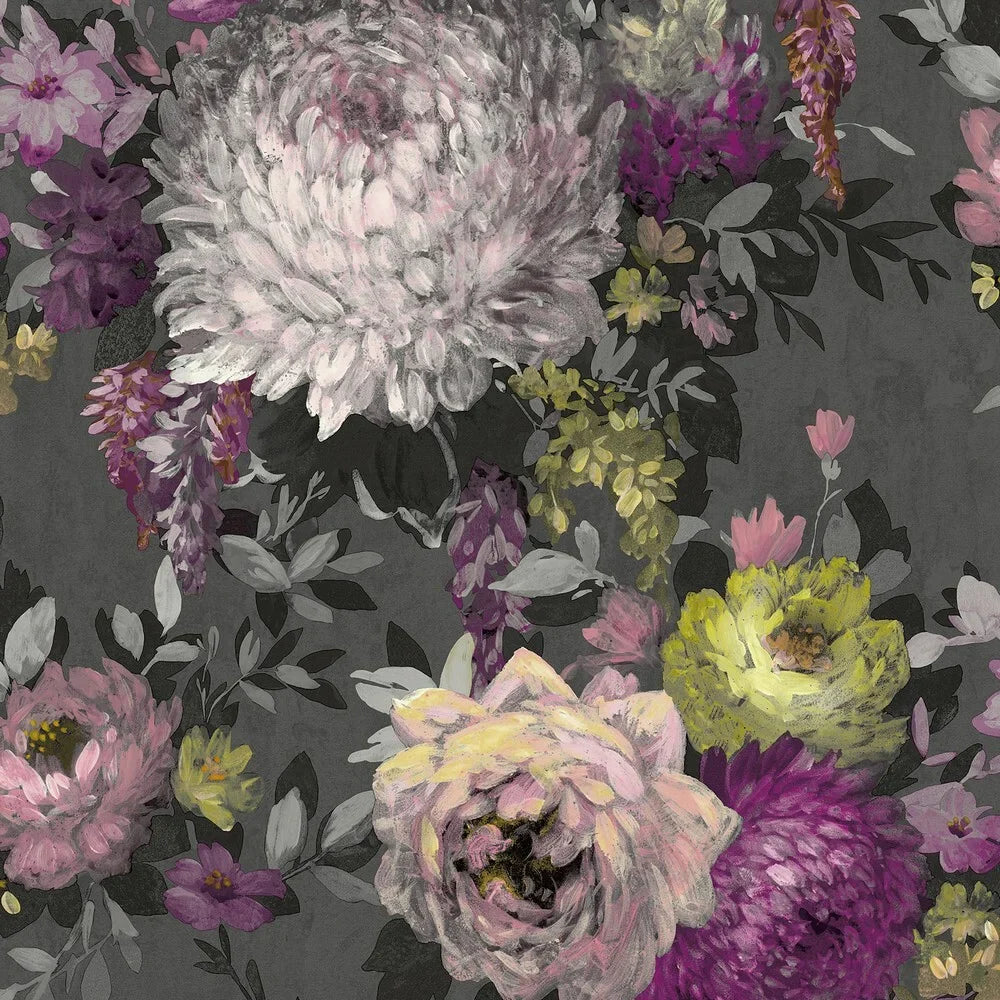 Papier peint floral Belgravia Azzurra