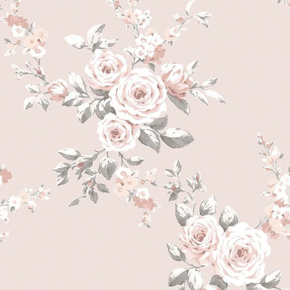 Muriva Canterbury Floral Blush Wallpaper (165504)