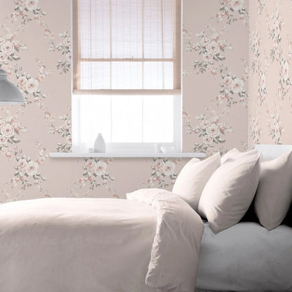 Muriva Canterbury Floral Blush Wallpaper (165504)