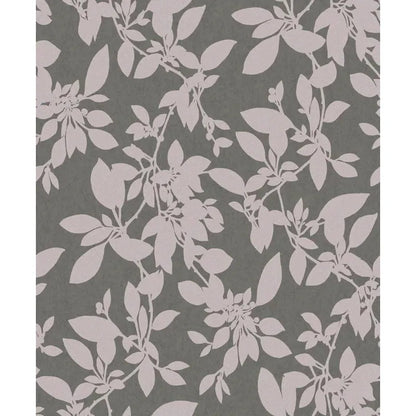 Holden Linden Charcoal/Pink Wallpaper (75851)