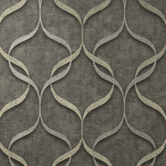 Fine Decor Milano Wave Charcoal Wallpaper (M95614)