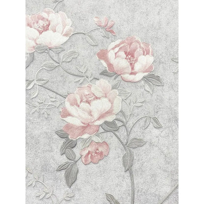 Muriva Bettany Floral Pink/Grey Wallpaper (703052)