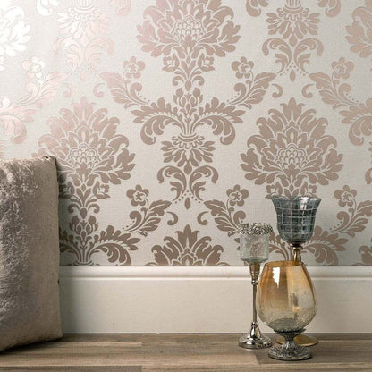 Fine Decor Quartz Damask  Wallpaper