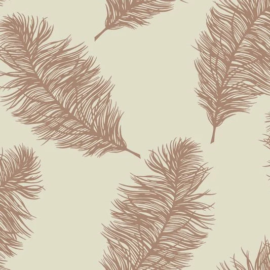 Holden Fawning feather rose gold/cream Wallpaper (12627)