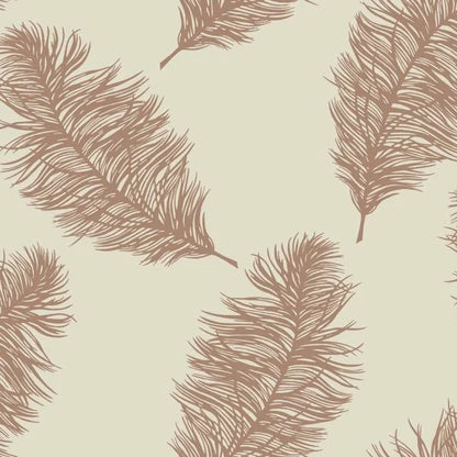 Papel pintado Holden Fawning feather oro rosa/crema (12627)