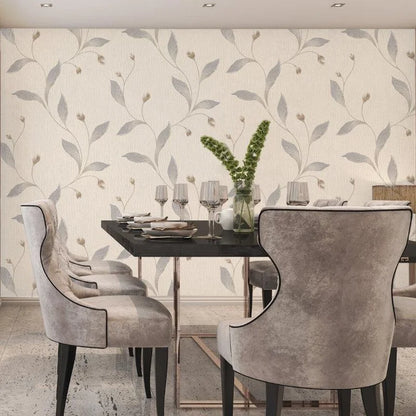 Belgravia Tiffany Platinum Floral Wallpaper