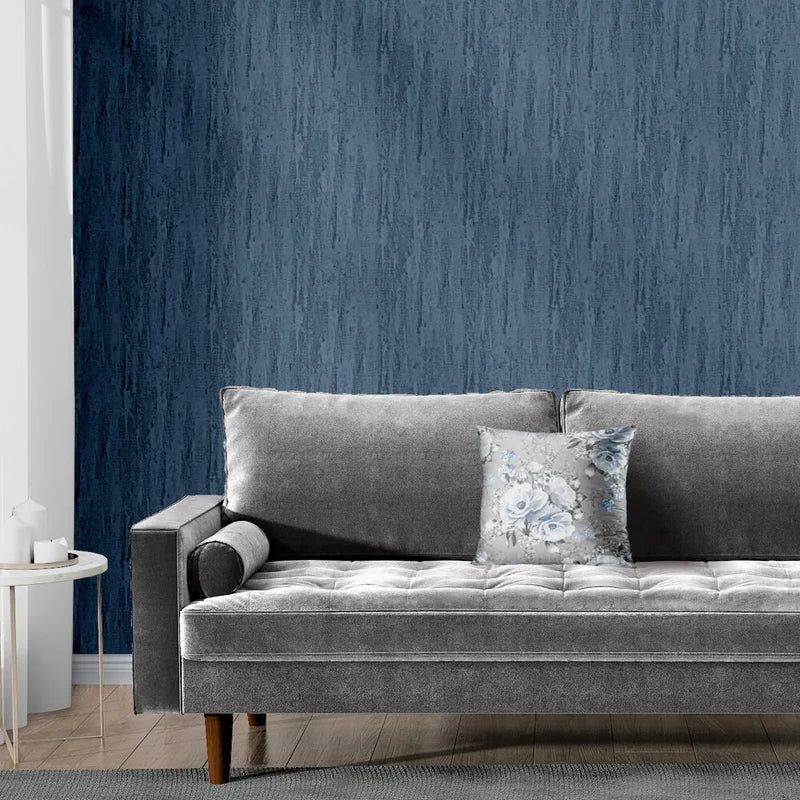 Muriva Oleana Texture Blue Wallpaper (703082)