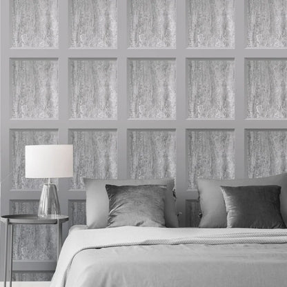 Muriva Eterna Marble Panel Grey Wallpaper (186501)