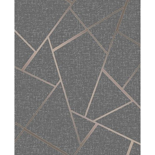 Fine Decor Quartz Fractal Copper Wallpaper (FD42283)