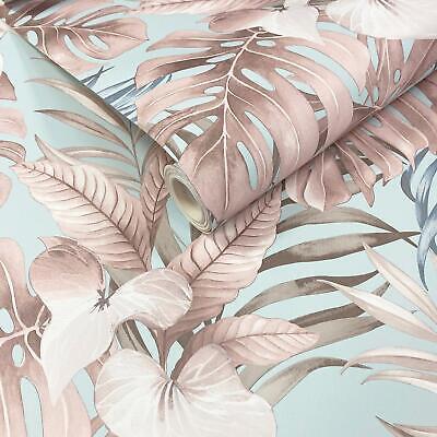 Muriva Teeva Jungle Duck Egg Wallpaper (183502)