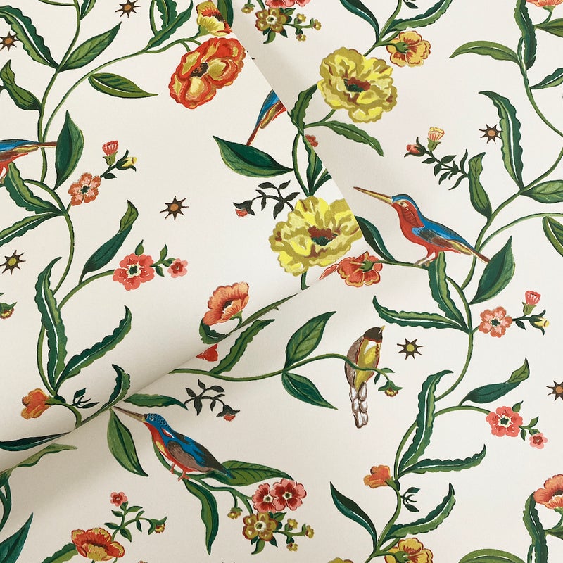 Muriva Summer Birds Cream Wallpaper (182552)