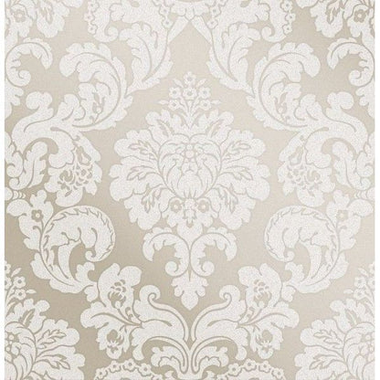 Fine Decor Monaco Damask Khaki Wallpaper (FD42250)