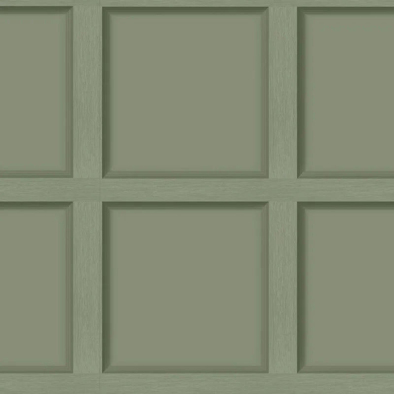 Papier peint vert panneau moderne Holden (12982)