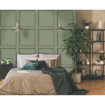 Holden Modern Panel Green Wallpaper (12982)