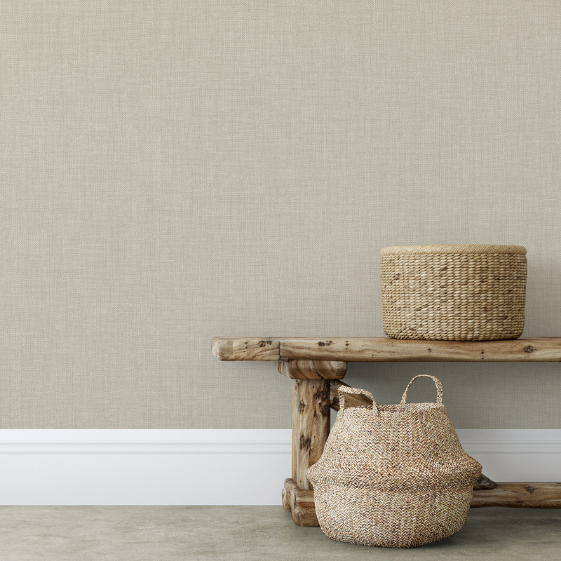 Muriva Cambric Texture Beige Wallpaper (196303)