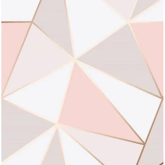 Fine Decor Apex Geo Pink Wallpaper (FD41993)