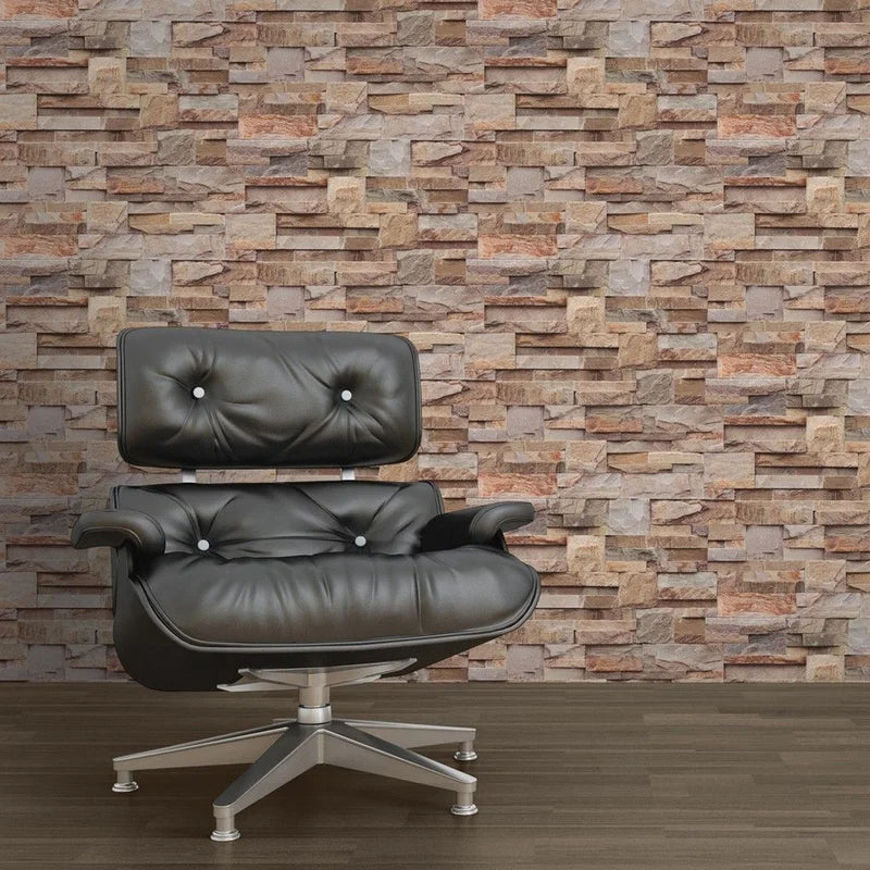 Muriva Natural slate brown Wallpaper (J18437)