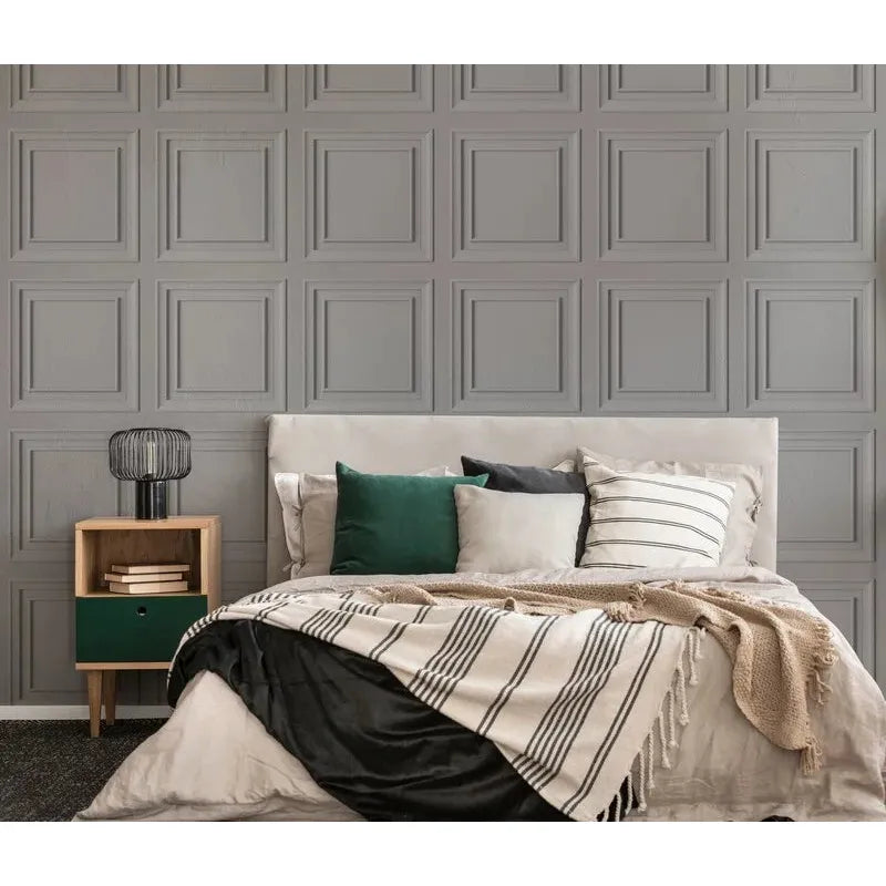 Graham & Brown Wood Panel Light Grey Wallpaper Wallpaper (113257)
