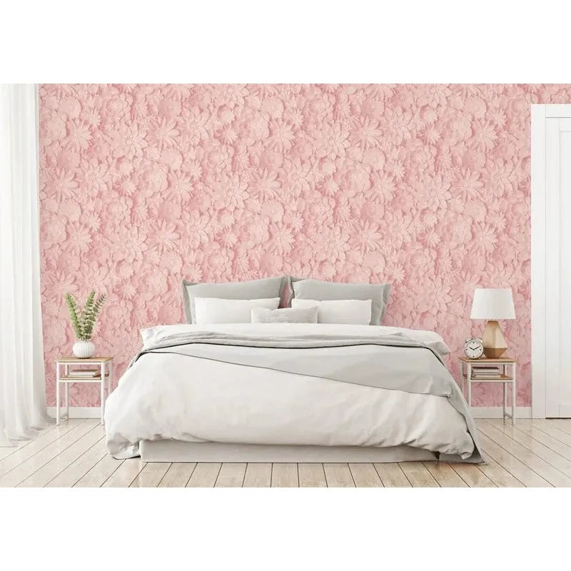 Papel pintado floral de dimensiones de decoración fina