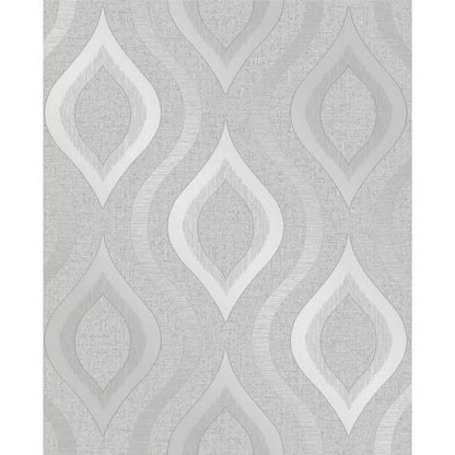 Fine Decor Quartz Silver/Grey Geo Wallpaper (FD41968)