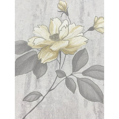 Muriva Oleana Floral Ochre/Grey Wallpaper (703071)