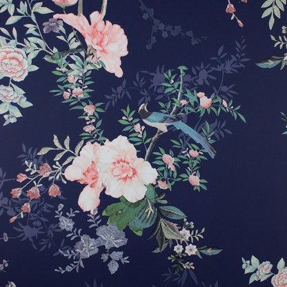 Muriva Lipsy Ophelia Navy Blue Wallpaper (144080)