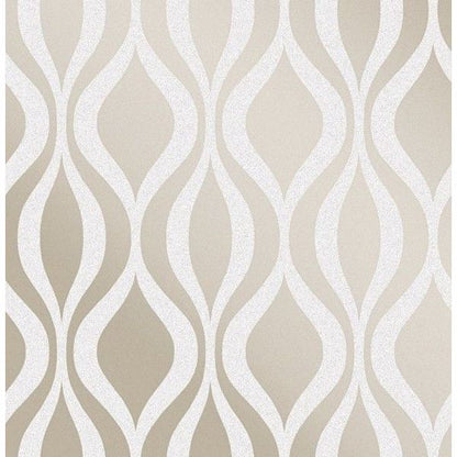 Fine Decor Monaco Geo Khaki Wallpaper (FD42251)