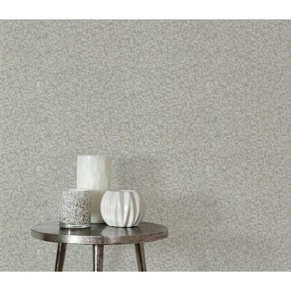 Fine Decor Milano Geo Square Two Tone Silver Wallpaper (M95607)