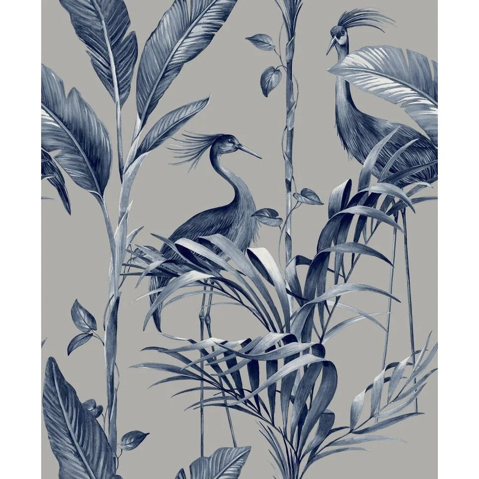 Belgravia Azzurra Leaf  Wallpaper