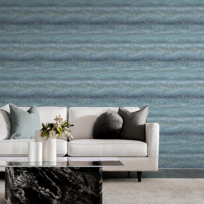 Muriva Semper Marble Teal Wallpaper (189504)