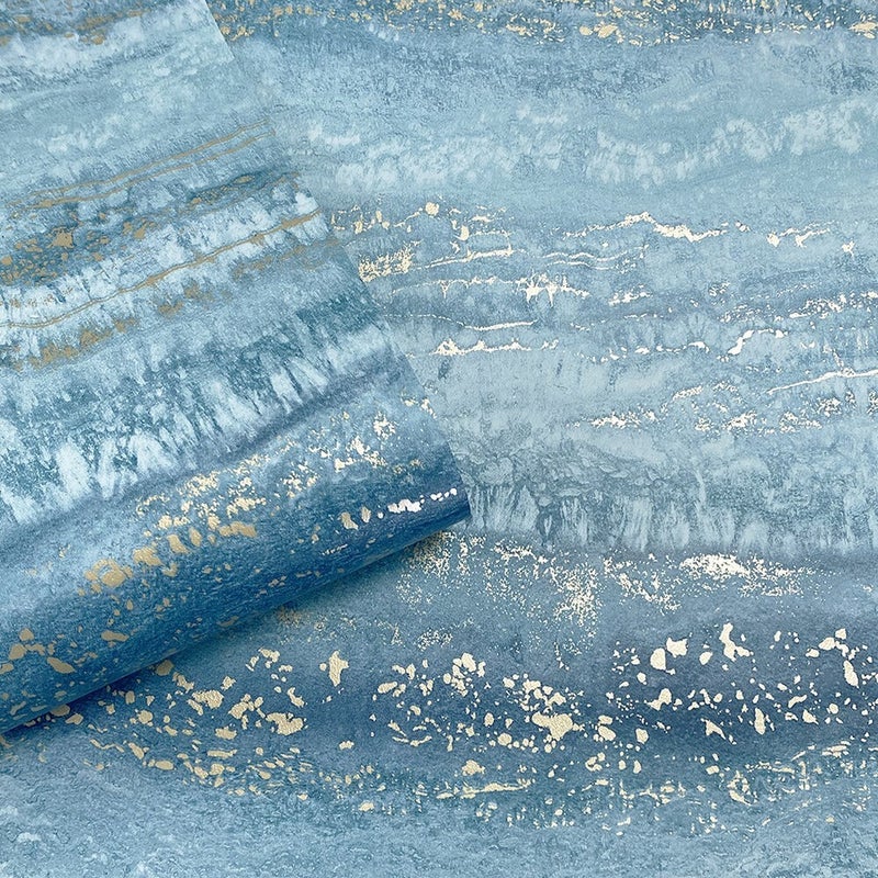 Muriva Semper Marble Teal Wallpaper (189504)