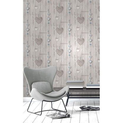 Fine Decor Love Your Home Wallpaper