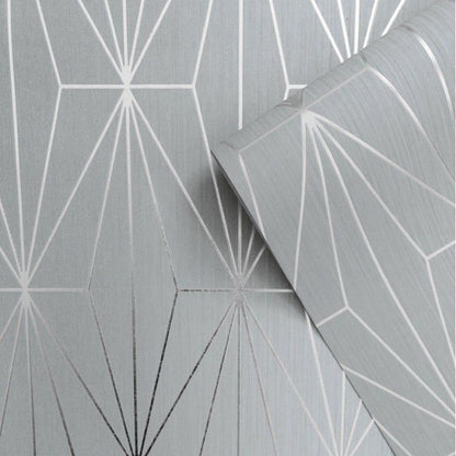 Muriva Kayla Dove and Silver Wallpaper (703010)