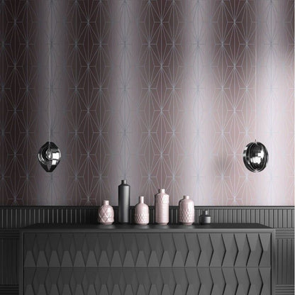 Muriva Kayla Blush and Silver Wallpaper (703012)