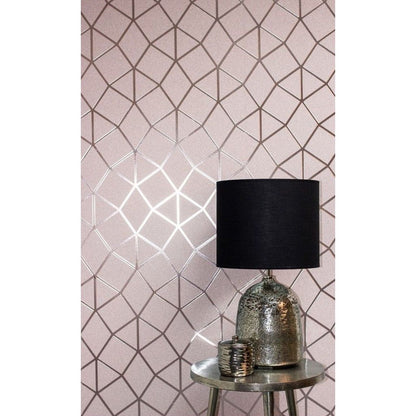 Fine Decor Platinum Foil Blush/Rose Wallpaper (FD42561)