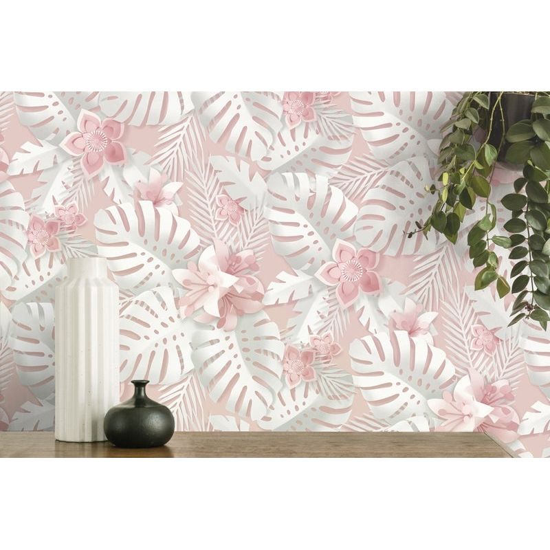 Papel pintado tropical con dimensiones de decoración fina