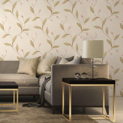 Belgravia Tiffany Platinum Floral Wallpaper